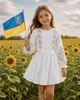Плаття з вишивкою квітів Kiddo білий 152 см - зображення 2