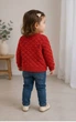 Кофта детская красная вязаная с цветком Kiddo красный 92 см - изображение 2