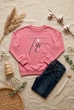 Кофта оверсайз "Pink Glow" для девочек Kiddo темно-розовый с черным 152 см - изображение 3