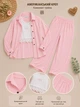 Комплект-тройка льняной Summer Kiddo розовый 134 см - изображение 3