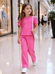 Костюм в рубчик «Pink Mood» Kiddo розовый 122 см - изображение 1