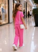 Костюм в рубчик «Pink Mood» Kiddo розовый 122 см - изображение 2