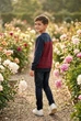 Світшот для хлопчика бордово-синій мікровельвет Kiddo бордовий 152 см - зображення 2