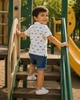 Футболка-поло с динозаврами Kiddo белый 110 см - изображение 3