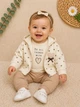 Комплект для девочки DO ALL THINGS Kiddo кремовый бежевый 68 см - изображение 1