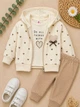 Комплект для девочки DO ALL THINGS Kiddo кремовый бежевый 68 см - изображение 3
