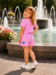 Комплект летний Butterfly для девочки Kiddo розовый 140 см - изображение 2