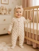 Ромпер Blossom для дівчинки Kiddo Бежевий розмір 74 (KIDDO-F585929B249A439799F4BF1257439556) - изображение 1