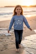 Кофта голубая "Манхэттен с короной" Kiddo 104 см - изображение 1