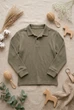 Лонгслив для мальчика “Urban Polo” Kiddo оливковый 146 см - изображение 3