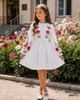 Сукня вишита «Українські квіти» Kiddo белый с красным 110 см - изображение 1