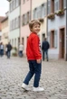 Кофта красная с принтом луны и надписью Kiddo красный 116 см - изображение 2