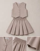 Комплект-двойка «Princess Style» жилетка и юбка-шорты Kiddo бежевый 140 см - изображение 3