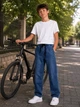 Джинсы straight-fit синие на резинке Kiddo синий 170 см - изображение 2