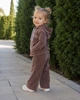 Костюм велюровый «Mia» Kiddo шоколадный 86 см - изображение 2