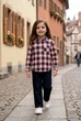 Сорочка фланелева в рожево-чорну клітинку з камінчиками Kiddo Рожевий з чорним розмір 98 (KIDDO-432AD6C7144D4C9F9002F5C8CBCF5D7A) - зображення 1