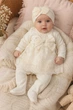 Комплект для младенца «Little Lace» Kiddo молочный 56 см - изображение 1
