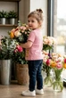 Футболка в рубчик с котенком для девочки Kiddo розовый 92 см - изображение 2