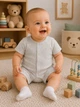 Бавовняний ромпер “Cloud” Kiddo Сірий розмір 80 (KIDDO-4A718CBC37D548CA81494555A6C86CD7) - изображение 1