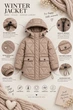 Демісезонна стьобана куртка Star Kiddo Бежевий розмір 122 (KIDDO-90118FF6088B4DD8AE6B18963A800EF6) - изображение 3