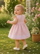 Платье льняное Lily с повязкой Kiddo пудровый 74 см - изображение 2