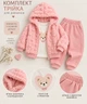 Комплект-тройка с пушистой кофтой Teddy Kiddo розовый 68 см - изображение 3