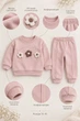 Комплект теплый «Cozy Flowers» Kiddo розовый 92 см - изображение 3