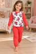 Пижама для девочки Cotton Love Kiddo красный 92 см - изображение 1