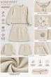 Комплект з альпаки «Elegant Girl» преміум якість Kiddo Кремовий розмір 104 (KIDDO-4155F4B65C544B649D149BD070B35F19) - зображення 3