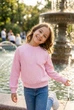 Кофта розовая в рубчик с блестящими сердцами и штанами Kiddo розовый 140 см - изображение 1