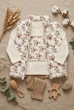 Комплект-тройка с жилеткой "Little Flower" Kiddo молочный 104 см - изображение 3