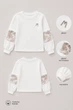 Блуза Elegant Lace Kiddo Молочний Lace Wings розмір 134 (KIDDO-C9AEC8A2FF4E48F38E8F3B2C402595D1) - изображение 3