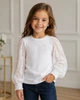 Блуза Elegant Lace Kiddo Молочний «Ажур» розмір 134 (KIDDO-61F4272F860E4CC4B963CAABD9CCB994) - зображення 1