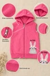 Жилетка с капюшоном So Cute Bunny Kiddo розовый 98 см - изображение 3
