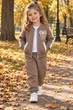 Костюм-двойка теплый с бантиком Kiddo капучино 92 см - изображение 1