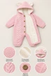 Комбинезон теплый вязаный Little Bear Kiddo розовый 74 см - изображение 3
