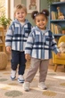 Кофта-рубашка флисовая Teddy Check на молнии Kiddo голубой 92 см - изображение 1