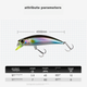 Искусственная приманка Guowangluya Lure Sinking Minnow Bionic для пресноводного окуня и большеротого окуня, набор Bright Minnow 7 г. - зображення 5