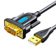 Послідовний кабель DTECH USB - RS232, кабель-адаптер USB - DB9 (чоловічий), сумісний з терміналом обліку відвідуваності, касовим апаратом, принтером етикеток, кабелем налагодження COM-порту, кабелем ПЛК, IOT5075-2M - зображення 4