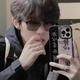 Стильные фотохромные очки LESCA LUNETIER для мужчин, полуободковые, черная серебристая оправа, коричневые линзы, подарок на День святого Валентина, 100 шт. - изображение 5