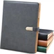 Блокнот Zhongjian Stationery B5 с отрывными листами, для офиса, бизнеса, заметок, работы, записей, в кожаной обложке, ежедневник, журнал совещаний, с возможностью нанесения логотипа, серый. - изображение 2