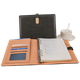 Блокнот Zhongjian Stationery B5 с отрывными листами, для офиса, бизнеса, заметок, работы, записей, в кожаной обложке, ежедневник, журнал совещаний, с возможностью нанесения логотипа, серый. - изображение 4