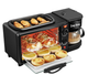 Багатофункціональна настільна піч з кавоваркою та сковородою 3в1 Zepline ZP-116 Електрична міні духовка для сніданків 4500 Вт - зображення 2