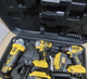 Набор аккумуляторного инструмента DeWalt 3в1 48 В 5 А·ч 2 АКБ Бесщеточная болгарка шуруповерт гайковерт LED Регулировка оборотов в кейсе - изображение 5