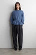 Джемпер жіночий COS belt-detail merino wool jumper 1317124001 S Синій - изображение 2