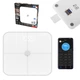 Весы напольные аналитические Adler AD 8187 White Smart FitGo, до 180 кг, точность 100 г, Bluetooth, 12 показателей, LED-дисплей, закаленное стекло - изображение 1