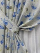 Комплект штор VR-Textil Лен Прованс 100х270 2шт и Тюль 400х270 2078ш-115т Светло-серый с синим и белым 71-213/2 - изображение 4