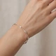 Срібний браслет-ланцюжок з кульками, з подовжувачем.. It Lv M/GQD 04 020 - изображение 2
