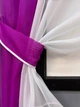 Кухонные шторы VR-Textil № 017к комбинированные с подвязками фуксия с белым 265х170 см (52-1227) - изображение 3