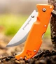 Ніж складаний Cold Steel Finn Wolf, замок Tri-Ad Lock, лезо Plain Satin AUS-8A, руківя Blaze Orange Griv-EX, Тайвань, CS-20NPJ - изображение 9
